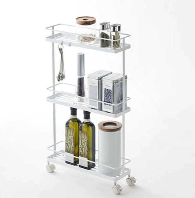 F rvara Narrow kitchen storage trolley on wheels TOWER