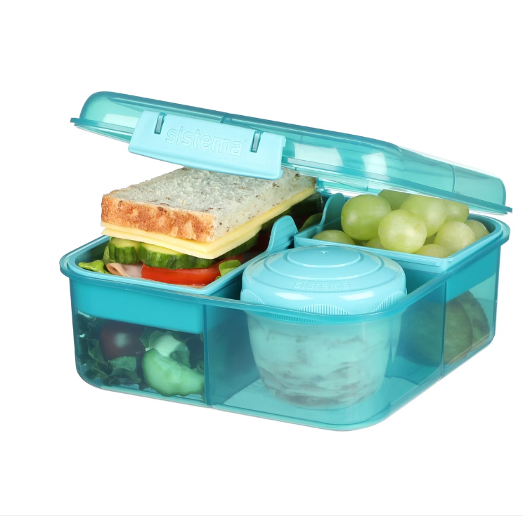 Förvara - Lunch box with compartments, 1,25 L, SISTEMA OCEAN BOUND