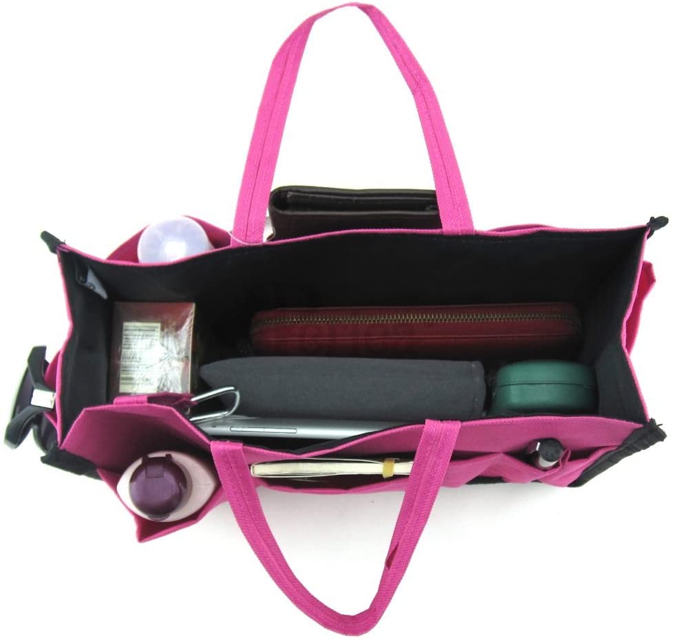 Handbag Organiser, 11 fack, Stor,  KRISTINE CANVAS, 30  x H 21 cm, Cerice