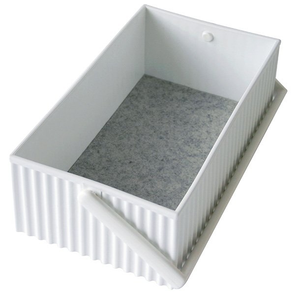 Korg, stapelbar, OMNIOFFRE SMALL.  14 × 24,5  × H 8 cm, Vit