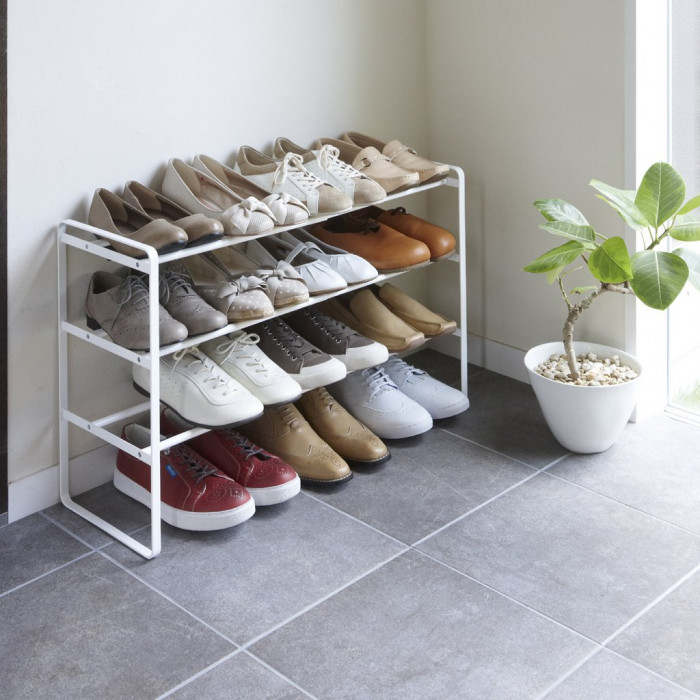 F rvara Expandable Shoe Rack in Metal Stackable FRAME 3 TIERED