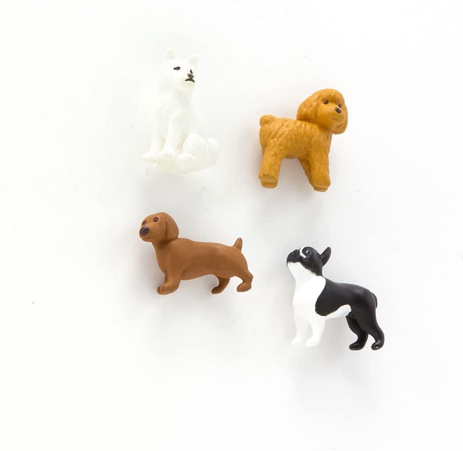 Magneter Mini Hundar, 4 st,  DOGS, Midori, Mixed