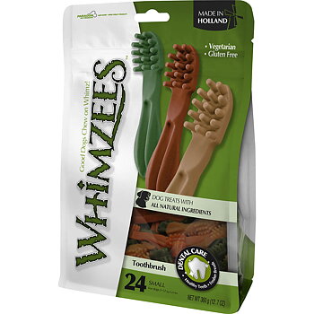 Whimzees dental treat toothbrush for dog