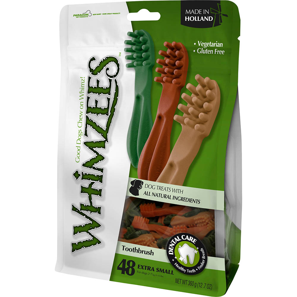 Whimzees dentalsticks i form av tandborste till hund