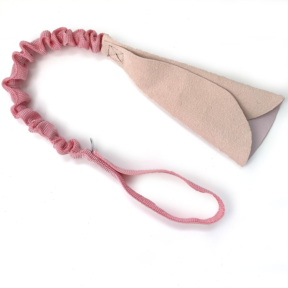 Hundleksak kampleksak av skinn med expanderhandtag