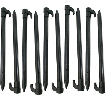 Ground pegs of plastic