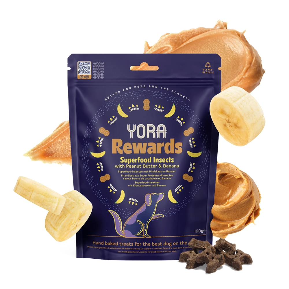 Yora Rewards peanut butter and banana dog treat