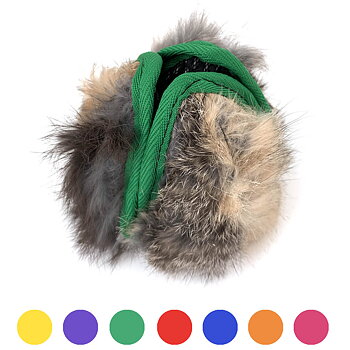 Lotusboll med kaninskinn äkta kaninpäls till hundleksak Paws pocket