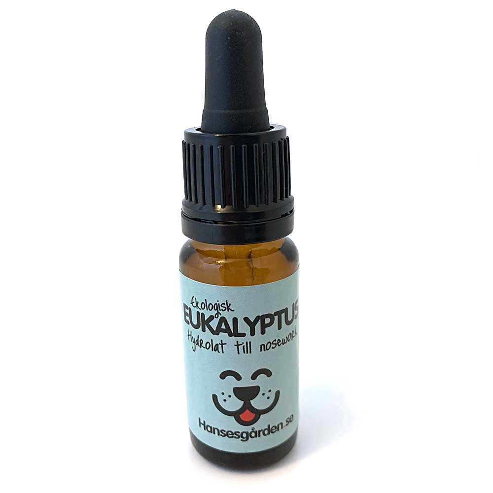 Glas bottle with 10 ml ecological eucalyptus for nose work