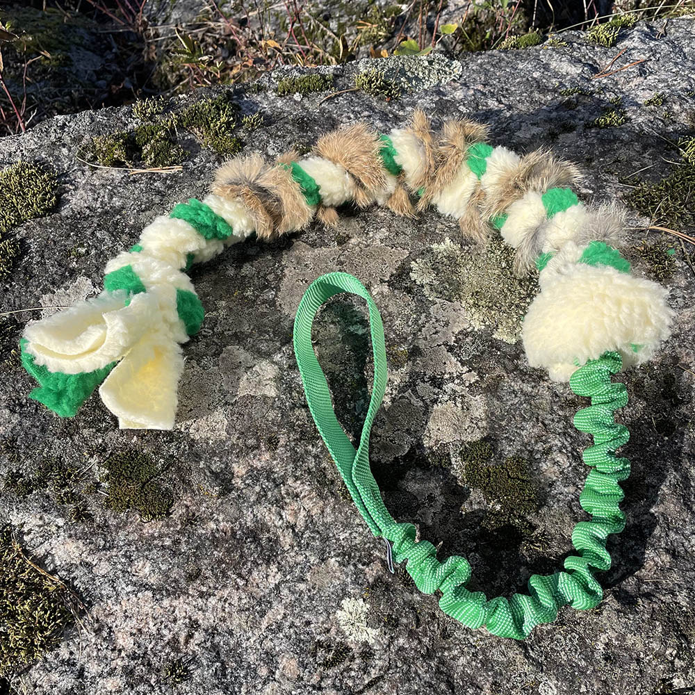 Braided dog toy with expander - 6