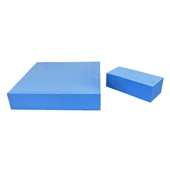 Soft yoga mat blue square and oblong for dogs