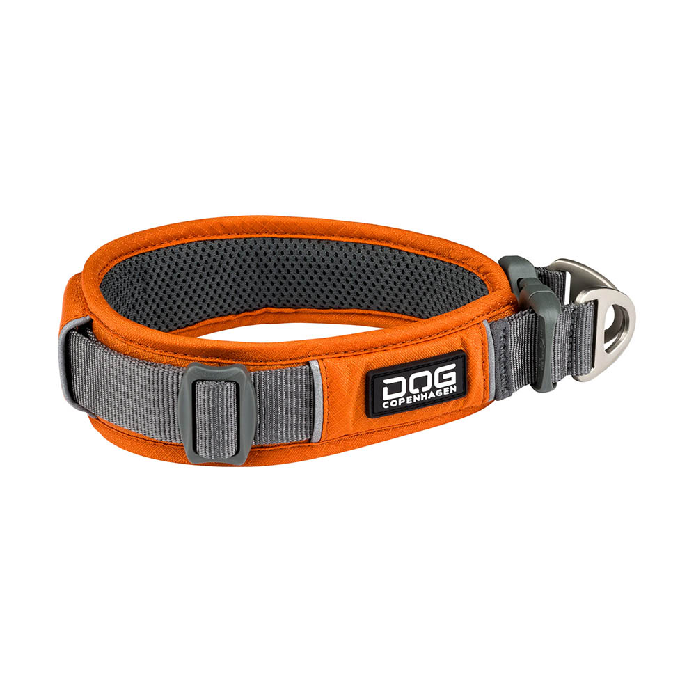 Ergonomiskt och ställbart hundhalsband DOG Copenhagen orange, rosa, grön, blå, svart, brun, röd