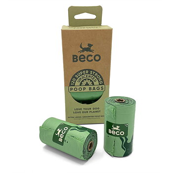 Beco pets bajspåsar av 100% återvunnen plast miljövänliga 120 st
