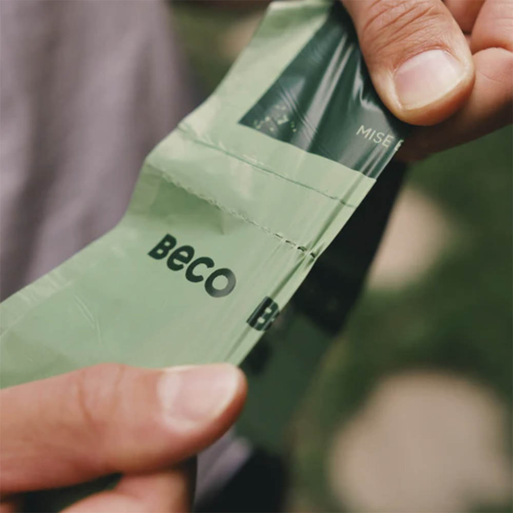 Miljövänliga bajspåsar till hund av 100% återvunnen plast från Beco pets 
