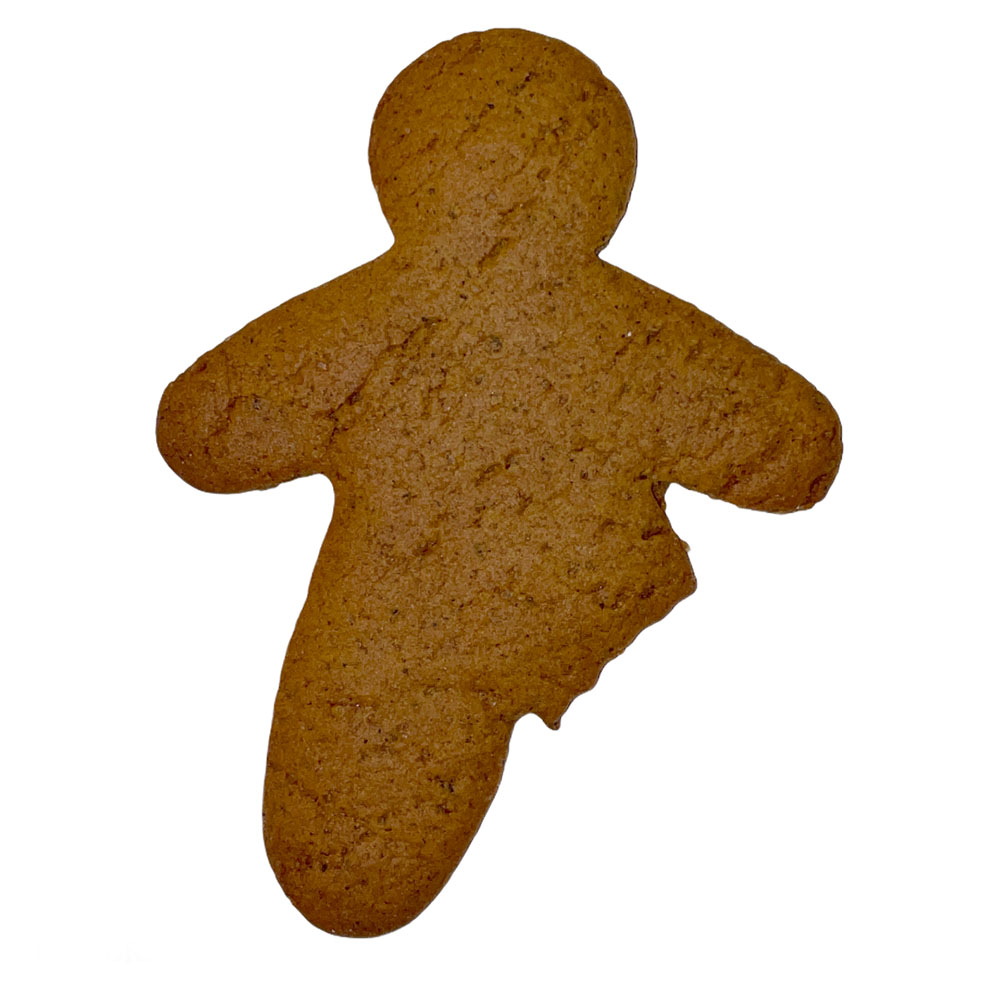 Pepparkaksgubbe med ett ben