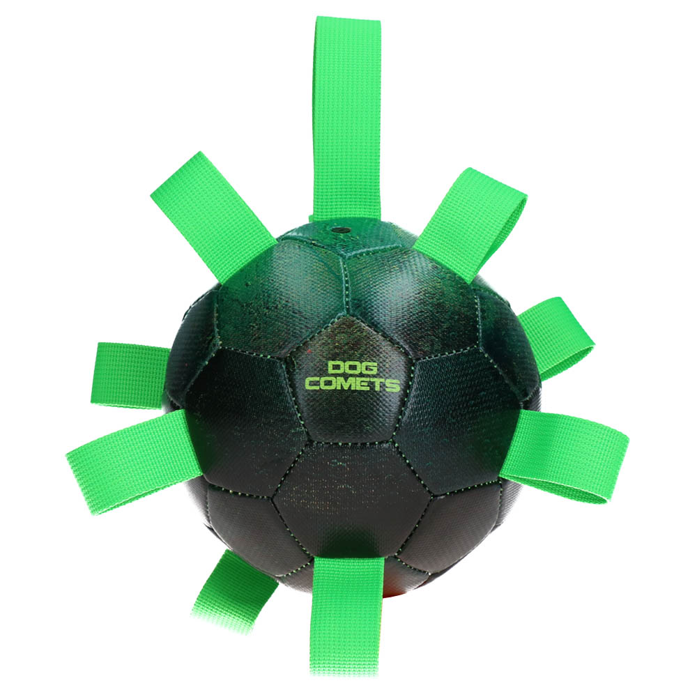 Hundleksak fotboll med handtag
