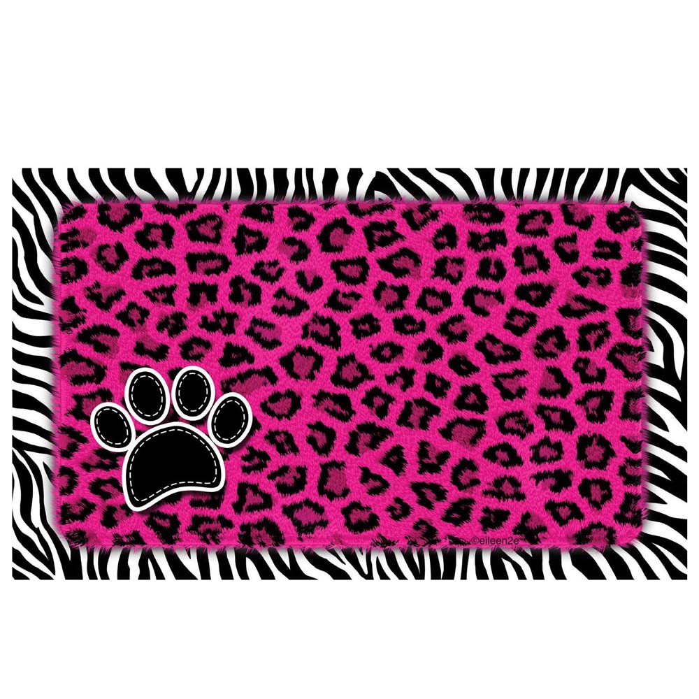 Drymate Pet bowl place mat - pink leopard - 4