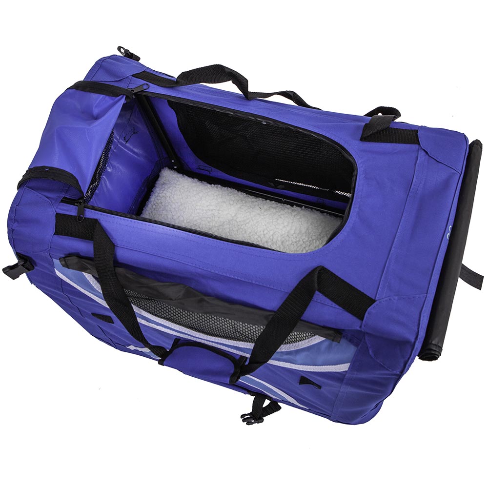 Pet soft crate - blue - 4