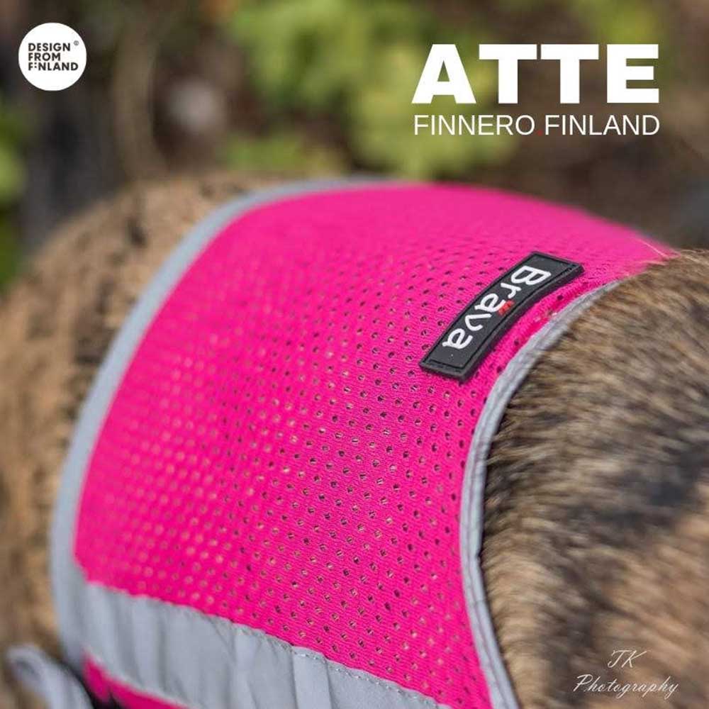 High visibility pink reflective vest for dogs