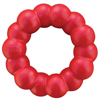 Röd kong ring hundleksak