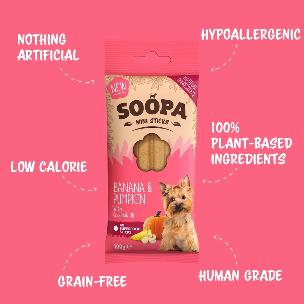 Soopa mini dental sticks till liten hund vegetarisk spannmålsfri och fettsnål