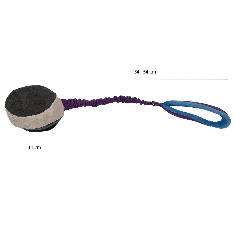 SportsK9 BungeeChewie - läderboll med elastiskt handtag - 8