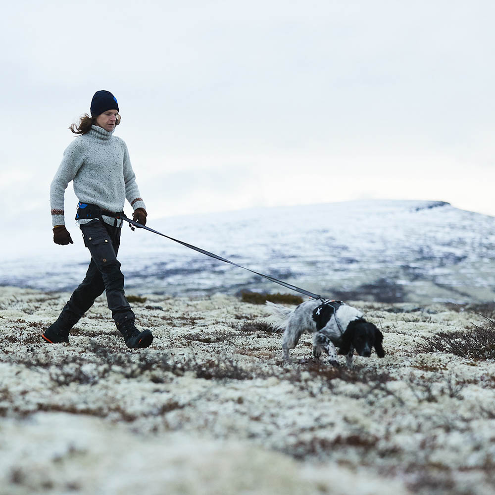elastiskt hundkoppel med en fast del. Från Non-Stop. 2 2,8 eller 3,8 meters längd