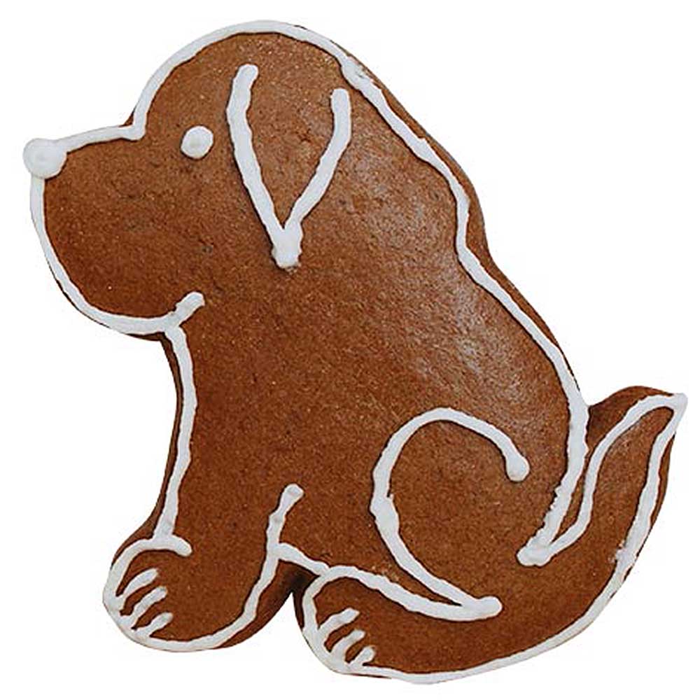 Ginger bread mold sitting dog