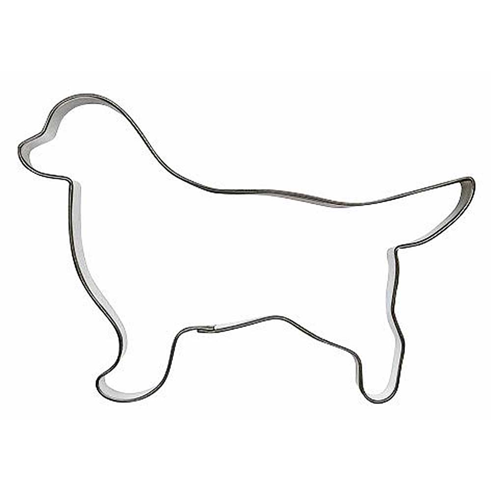 Gingerbread shape of a golden retriever