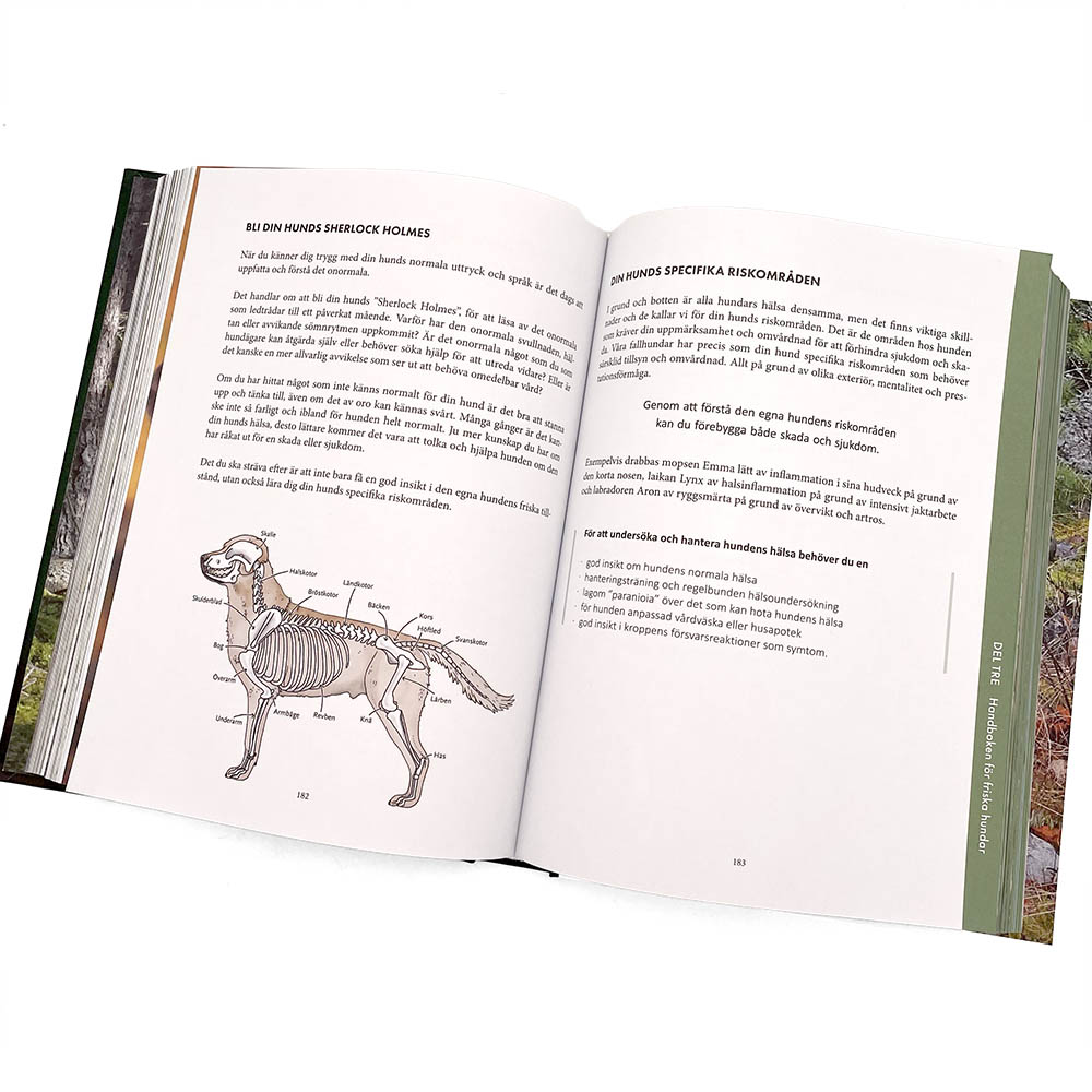 Hundbok hundens hälsa veterinär Anna Pamuk och rehabiliteringsterapeut Frida Lundin