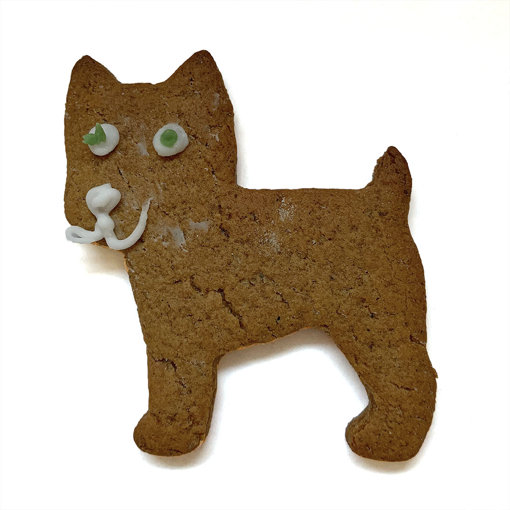 Gingerbread mold in shape of a Yorkshire terrier