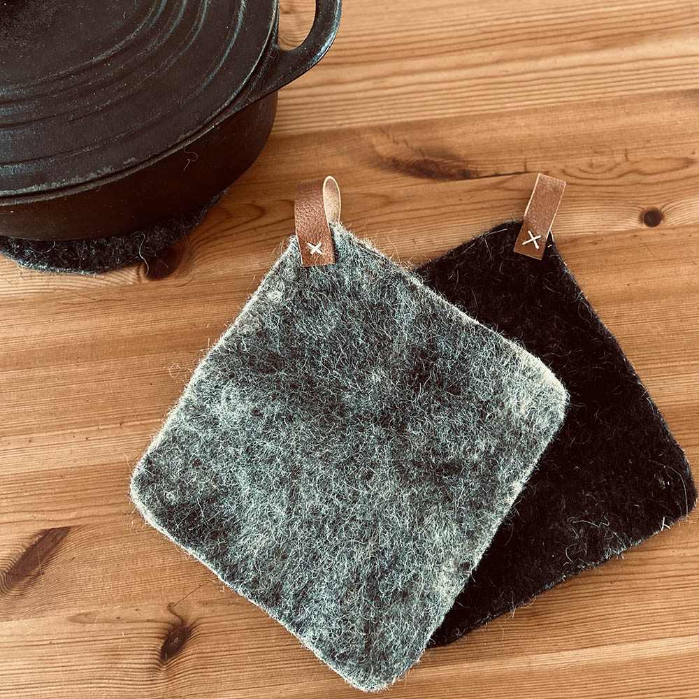 Pot holder of wool 2 pcs - 4