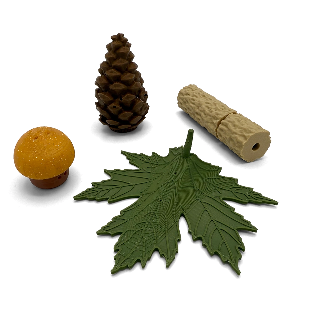 Noseworkbehållare kotte svamp löv och pinne 3D-print
