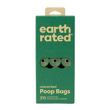 Doftfria hund bajspåsar från Earth rated 65% återvunnen plast