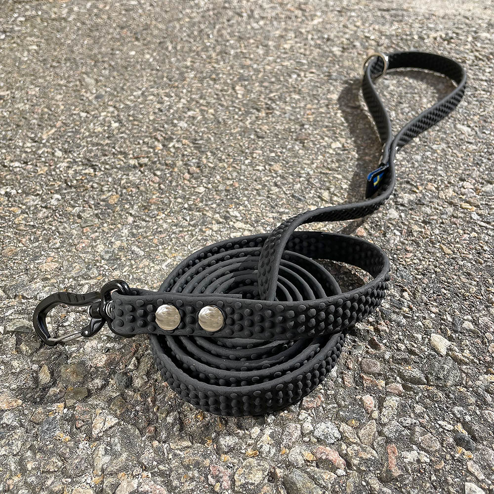 Kops koppel waterproof premium svart till stark hund
