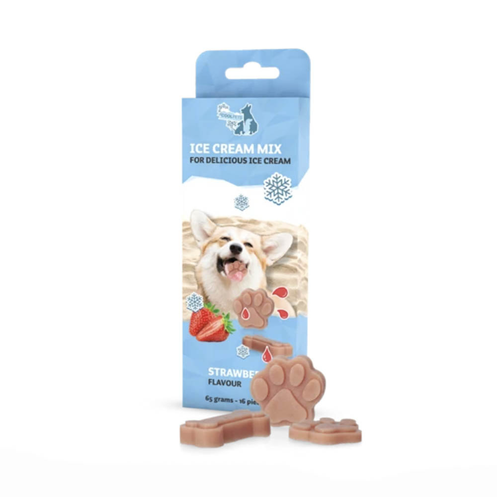 Mix att göra egen hundglass jordgubbe eller ananas smak