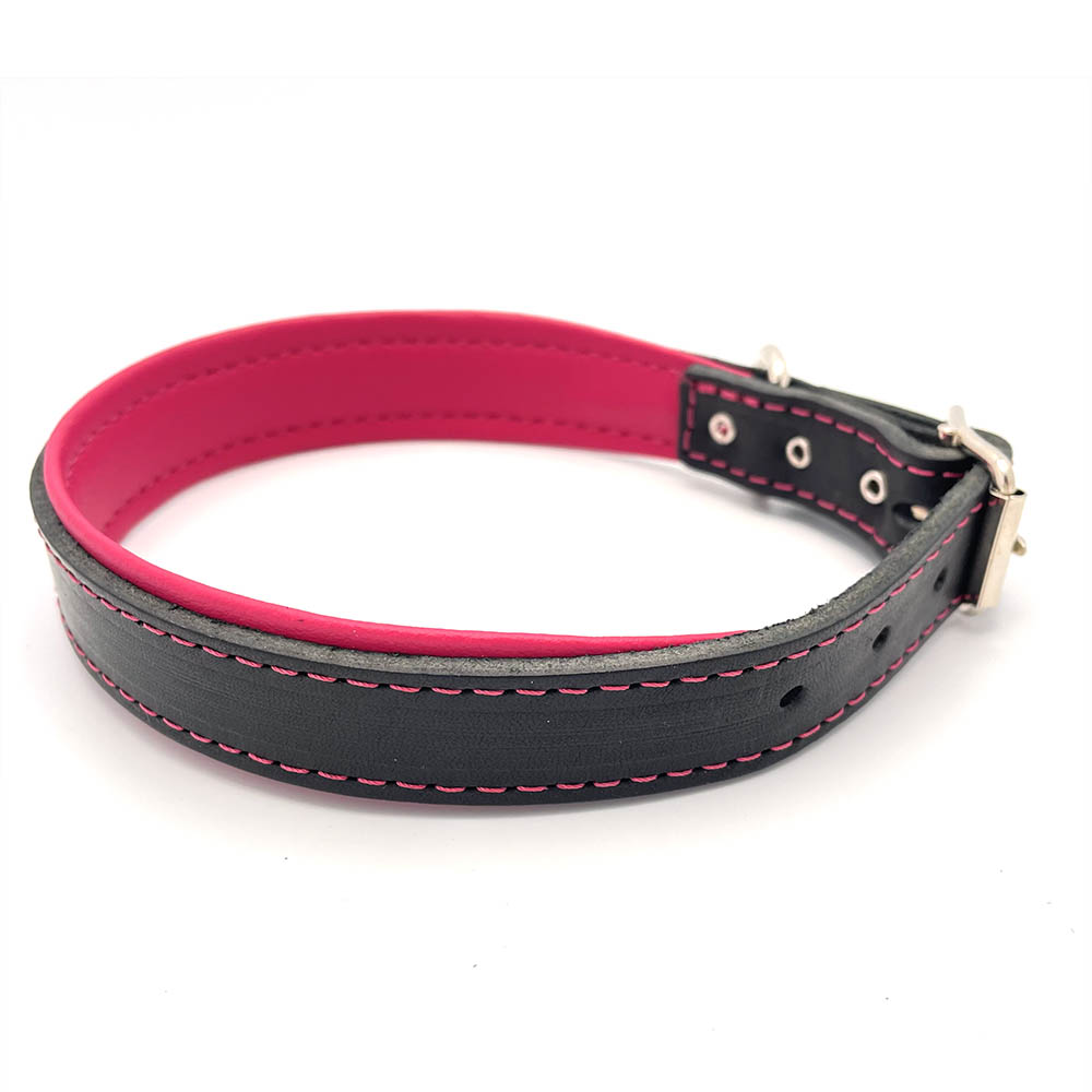 Alac leather collar - pink size 55