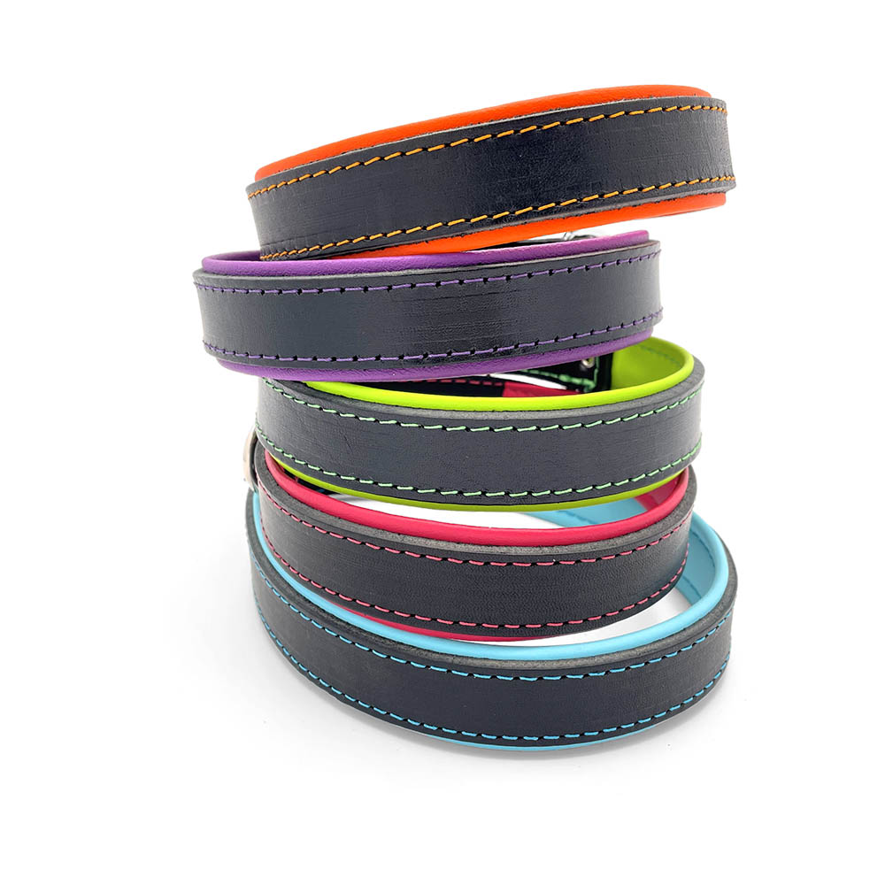 Alac leather collar - pink size 55 - 3