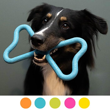 Fiboo Fib dog toy from Poland. Made of recycled material