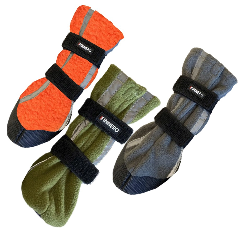 FinNero Halla reflective booties for dog