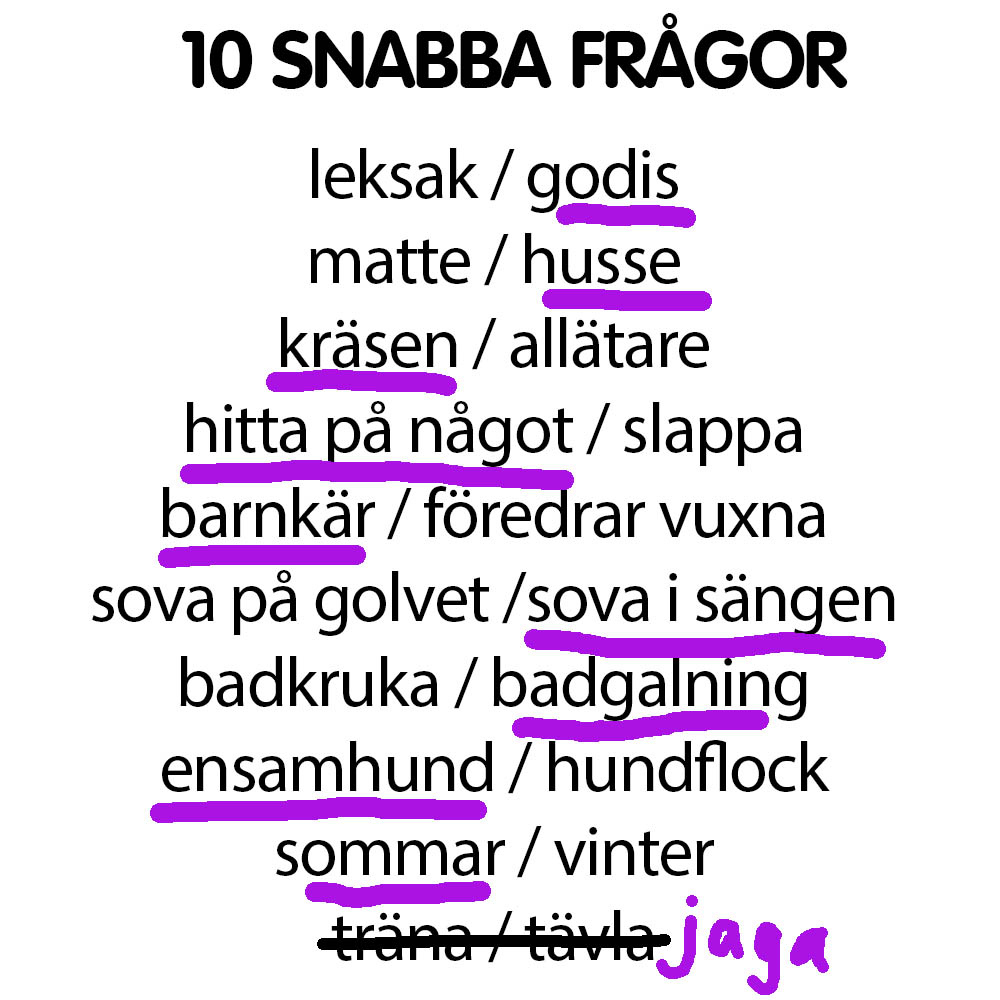 Snabba frågor Penny 