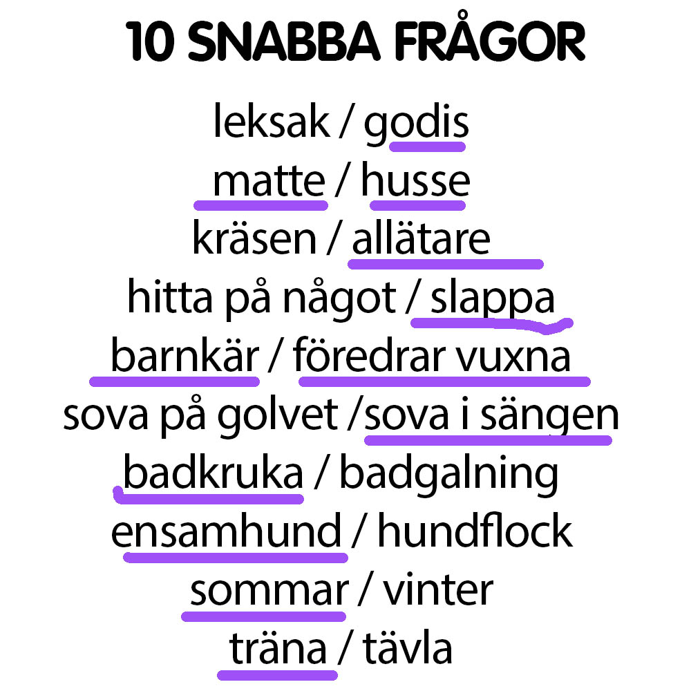 Snabba frågor Juni