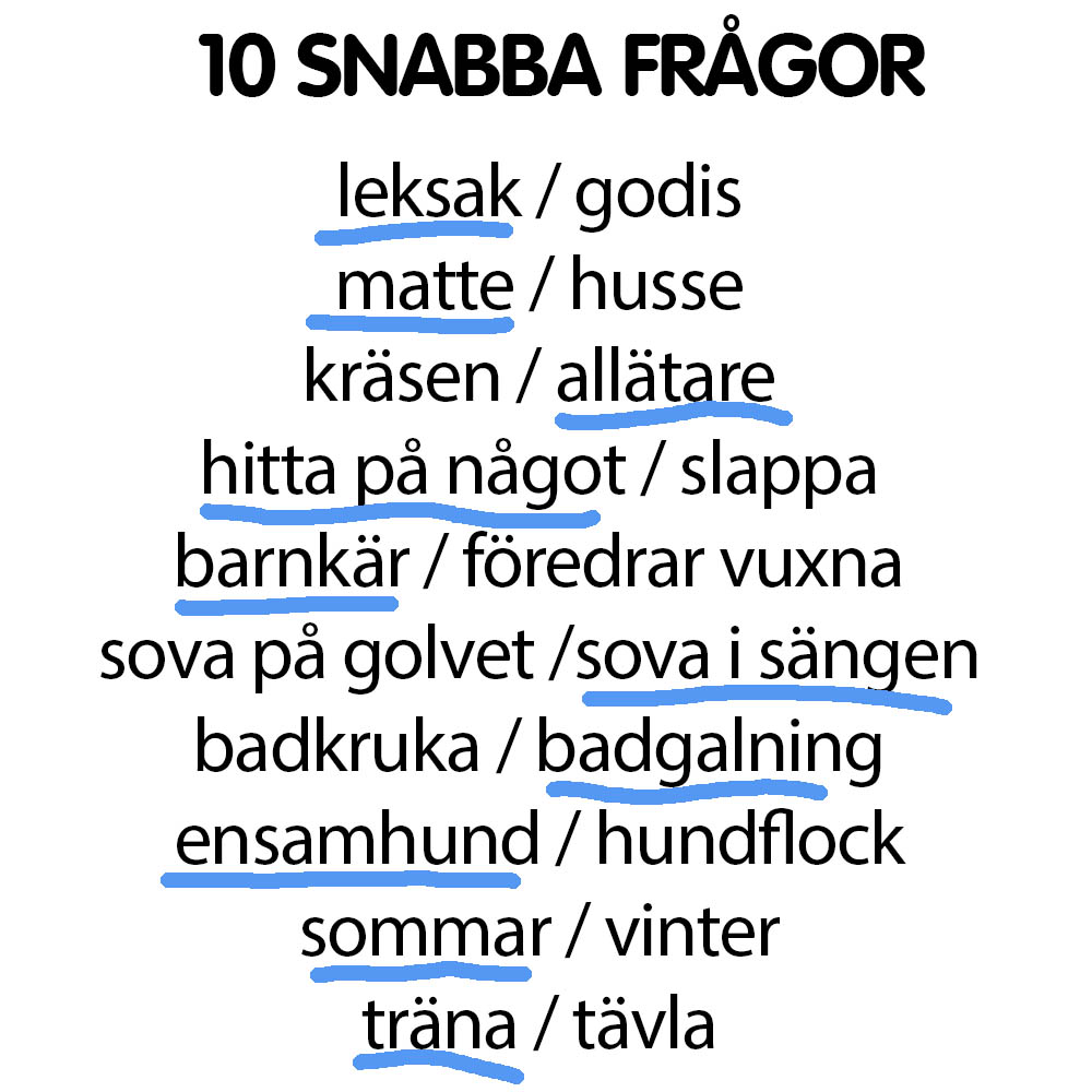 Snabba frågor Siri