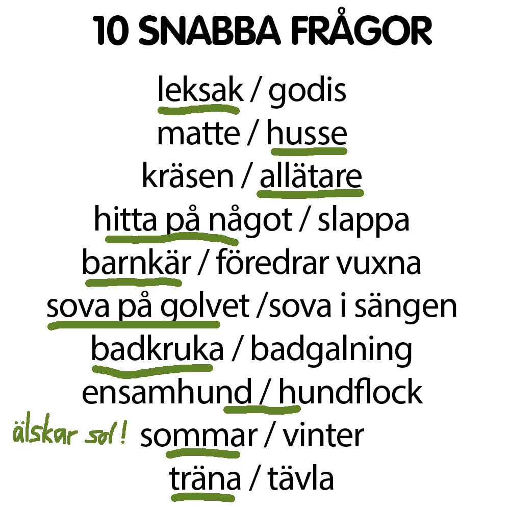 Snabba frågor Nelson