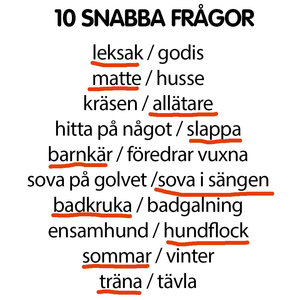 Snabba frågor