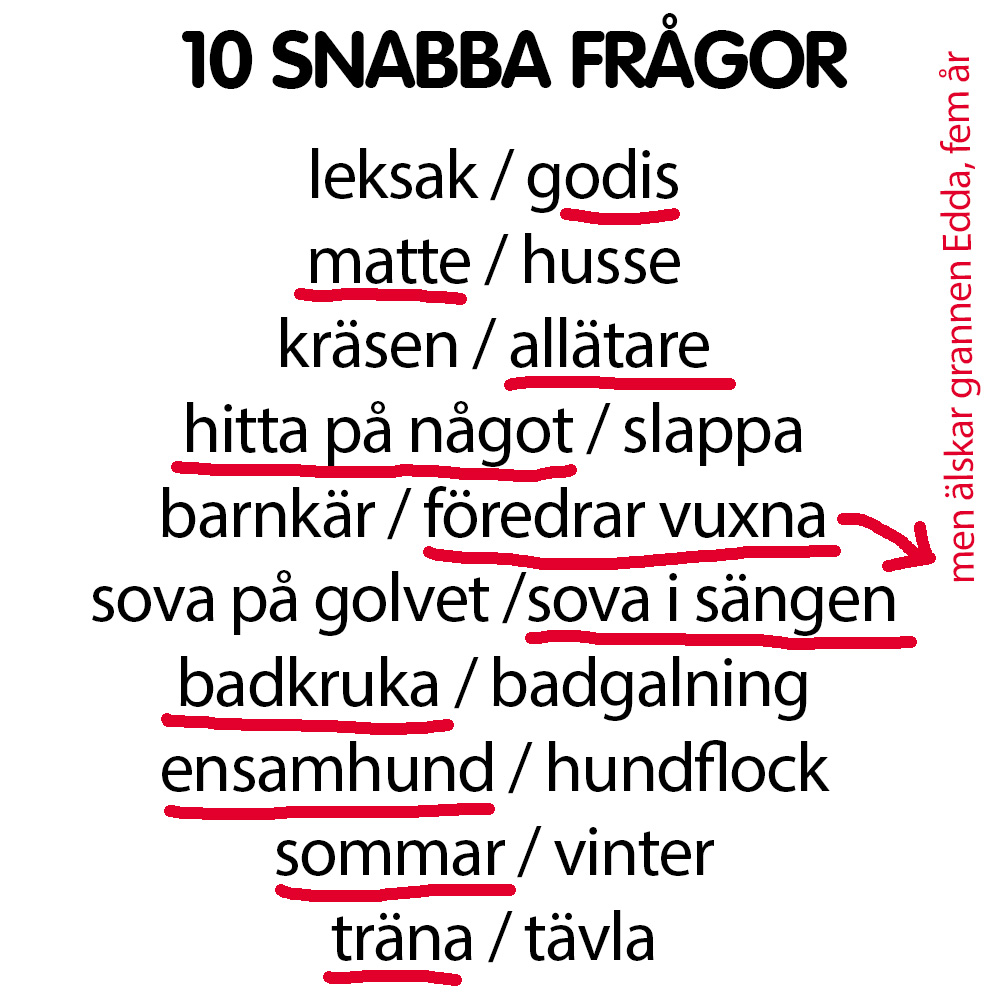 Snabba frågor Böna