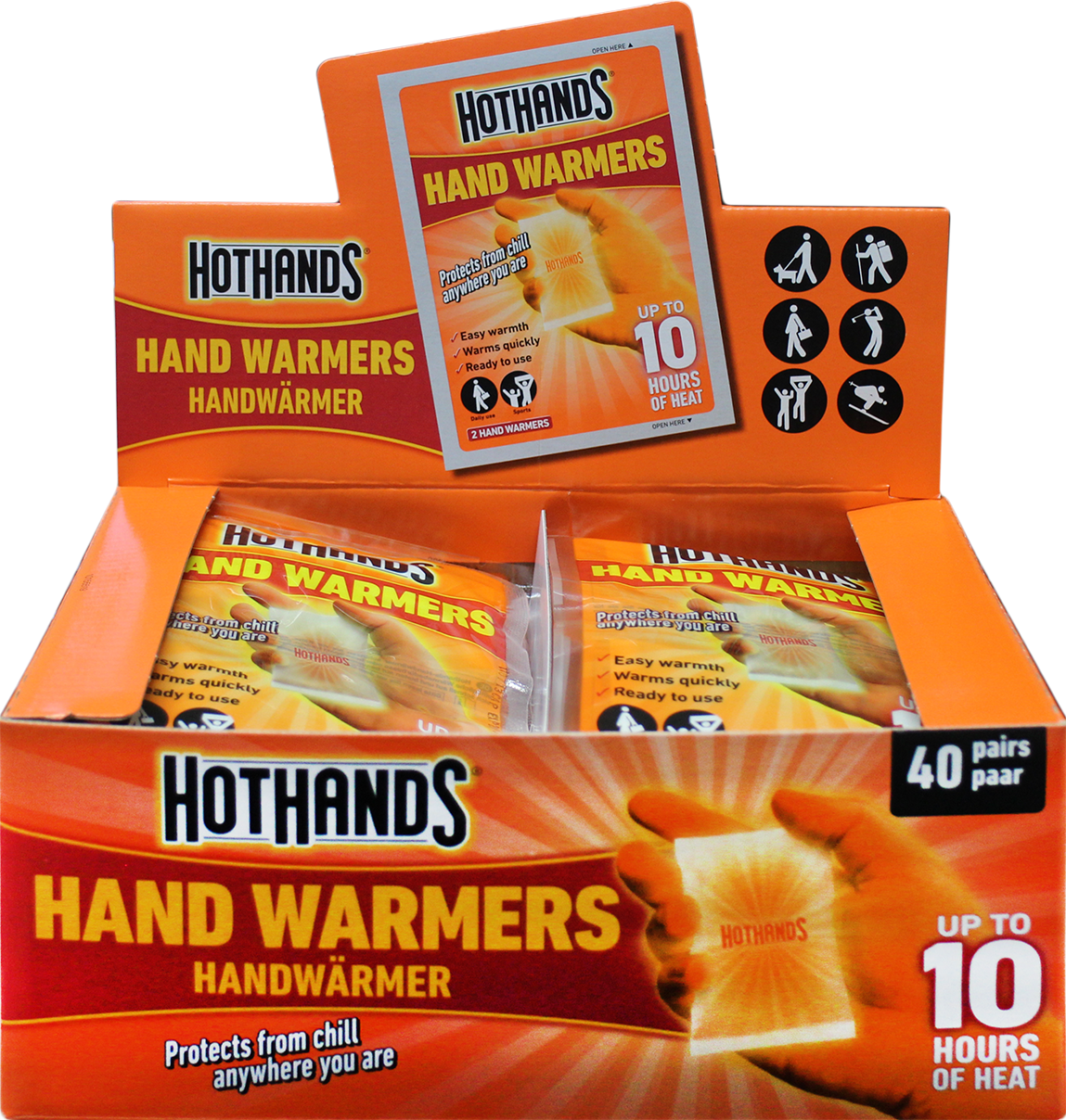 HotHands Hand & Tåvärmare – Storpack 40st