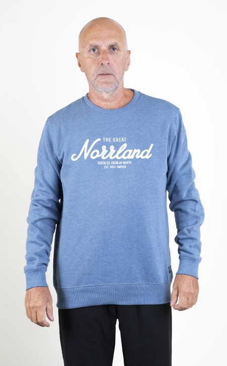 SQRTN Great Norrland Crewneck Blue Heather UTFÖRSÃLJNING