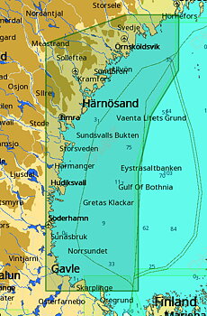 C-MAP Örskär- Hörnefors,  M341 MAX Sjökort