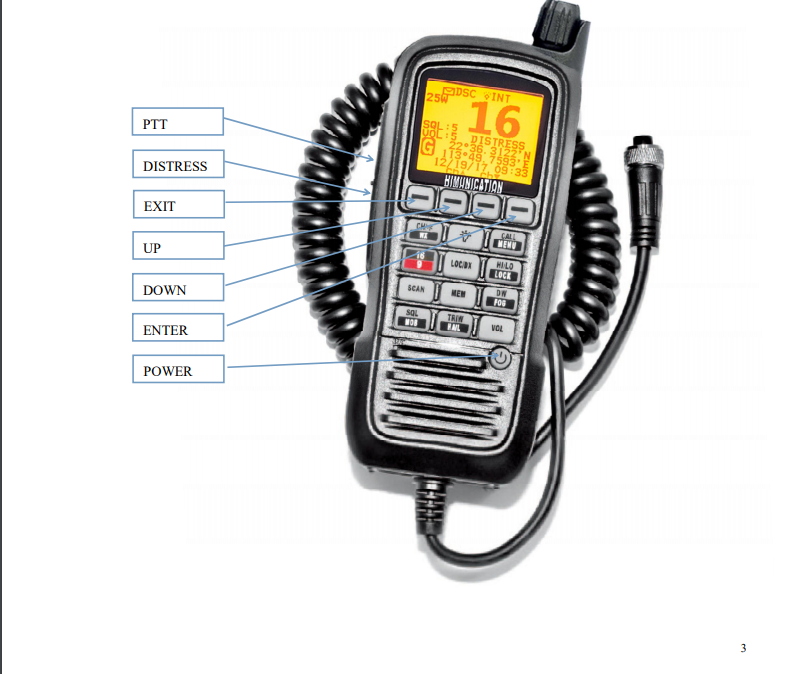 Handset  med display till HM-Serien